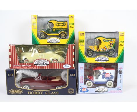 Mira - Gearbox - 5 x boxed diecast models including three 1912 Ford Delivery Van money banks # 76506, # 76519, # 76552, a 194