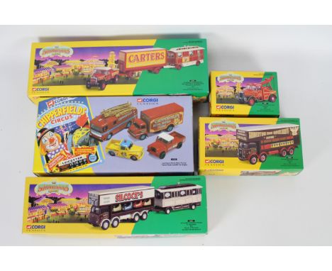 Corgi Classics - Five boxed diecast Corgi Classic sets predominately from the Corgi Showmans Range. Lot consists of #16501 Sc