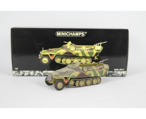 Minichamps - A boxed Minichamps 1:35 scale #35011270 Sd.Kfz.251/1 Half Track. The model appears to be in Excellent very dusty