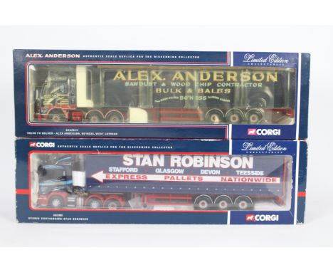 Corgi - Two boxed Corgi Limited Edition 1:50 scale diecast model trucks. Lot consists of Corgi CC12205 Scania Curtainside 'St