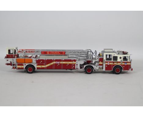 Fire Replicas - An unboxed limited edition Seagrave Attacker 100 ft Tractor Drawn Ladder number 6 in FDNY Chinatown livery # 