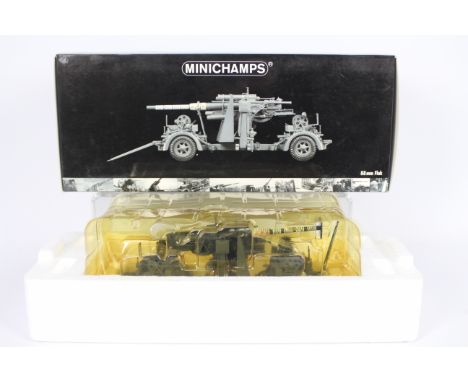 Minichamps - A boxed Minichamps 1:35 scale #350011080 88mm Flak Gun. The model appears to be in Mint condition contained in a