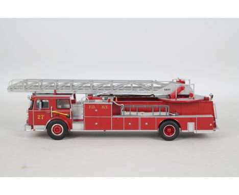 Fire Replicas - An unboxed limited edition 1969 Seagrave 100 Foot Rear Admiral ladder number 27 in FDNY livery in 1:50 scale 