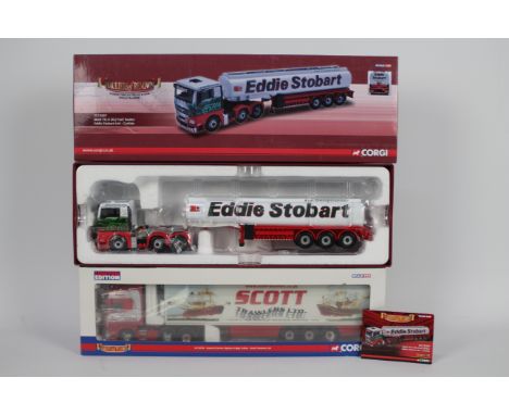 Corgi - A pair of boxed Corgi Limited Edition 'Hauliers of Renown' diecast model trucks. Lot consists of CC13705 Scania R Ser