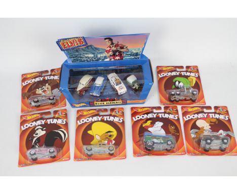 Hot Wheels - unopened Hot Wheels Elvis Blue Hawaii 4 x car set # 29895 and a full set of 6 x  Looney Tunes Collection. The mo