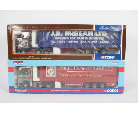 Corgi - A pair of boxed Corgi Limited Edition 1:50 scale diecast model trucks. Lot consists of Corgi 'Hauliers of Renown' CC1