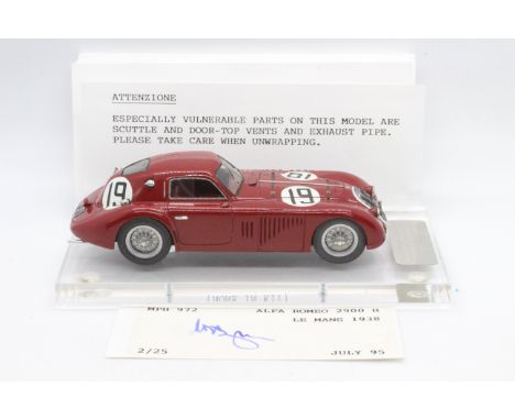 MPH Models, Tim Dyke - A boxed MPH Models #972 Alfa Romeo 2900B Le Mans 1938, R.Sommer / C.Biondetti Retired 21st Hour. The m