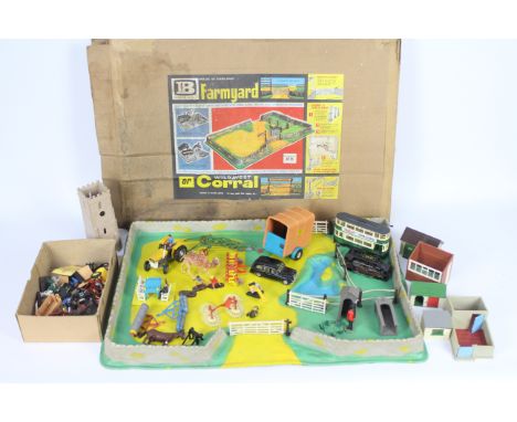 Britains, Others - A collection of mainly unboxed Britains, farmyard buildings, figures, some diecast together with a boxed B