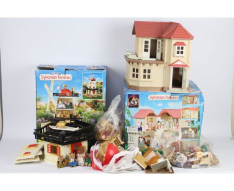 Flair - Sylvanian Families - 2 x boxed items, Willow Hall with 12 x figures and a quantity of furniture including tables, cha