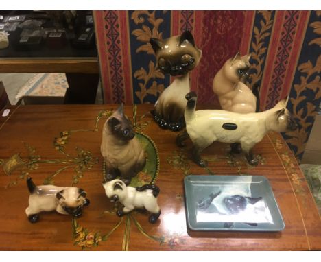 Group of Ceramic Cats including Coopercraft