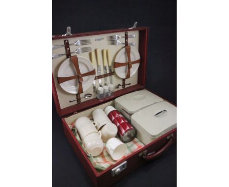 Vintage picnic hamper with original contents