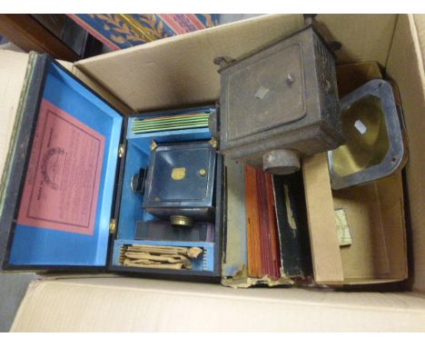 A German magic lantern, with various slides 