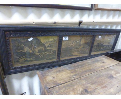 Georgian wooden framed hunting prints