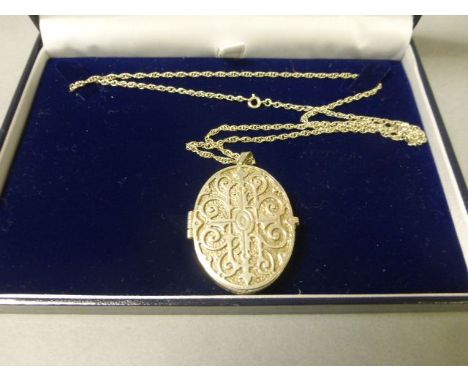 Silver Locket on Silver Chain
