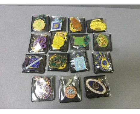 Box of approx 15 enamel horse racing passes to include Epsom & Ascot