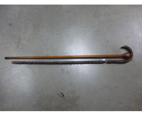 Knobbly Walking Stick and another Walking Stick
