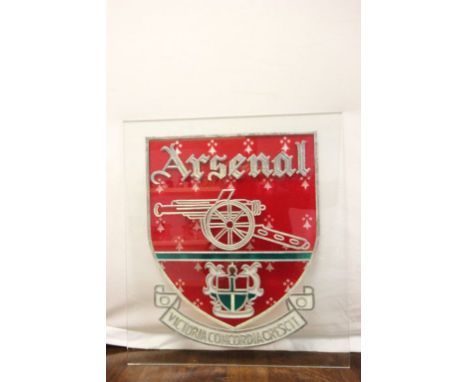 Coloured Leaded Glass Panel showing the Arsenal Football Club Crest