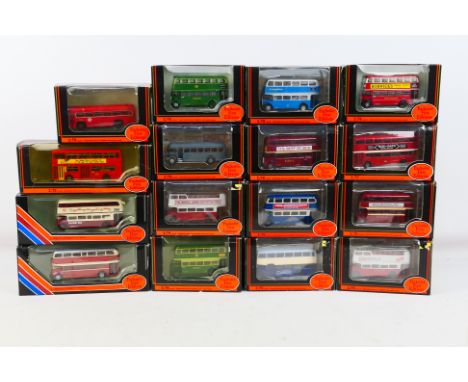 EFE - 16 x boxed bus models in 1:76 scale including #15902 Ribble Dulux/Erwins, #25511 AEC RML Routemaster Kentish Bus, #2551