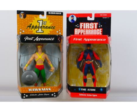 DC Direct - 2 x unopened DC Direct First Appearance Collection Action Figures, The Atom and Hawkman. The figure appears Mint 