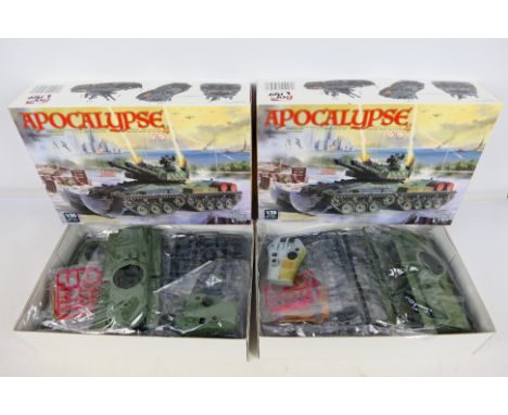 Border Model - Two boxed 1:35 scale BC-001 'Apocalype' battle tank kits. One of the 'snap-tite' kits has has one part removed