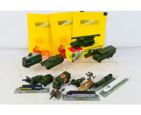 Dinky - Corgi - Del Prado - A lot of prominently unboxed diecast vehicles to include a boxed #665 Honest John Missile Launche