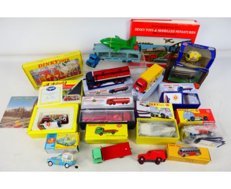 Atlas - Dinky - Corgi - A assortment of 15 mixed diecast vehicles to include an unboxed #582 Pullmore Car transported (playwo