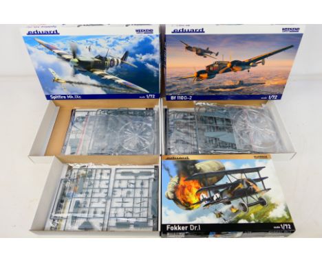 Eduard - Three boxed 1:72 scale plastic military model aircraft kits from Eduard. Lot comprises of #7039 'ProfiPack' Fokker D
