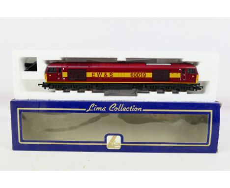 Lima - A boxed OO gauge Lima L204741 Class 60 Op.No. 60019 in EWS livery. Model appears to be in Mint condition and comes wit