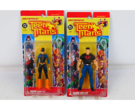 DC Direct - 2 x 2005 dated Teen Titans action figures, Ravager and Superboy. The figures appear Mint in Very Good packaging w