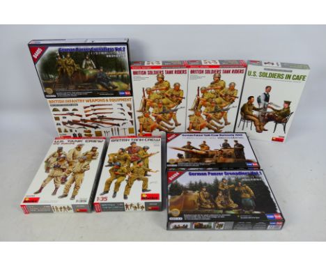 MiniArt - Hobby Boss - Nine boxed 1:35 scale plastic model figure / accessory kits, including MiniArt #35332 Special Edition 