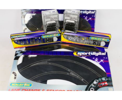 Scalextric - 1st Gear - A collection of boxed items, Sport Digital Pit Lane Track set # C7014, 2 x Lane Change & Sensor Track