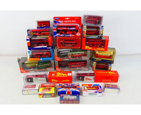Corgi - Britbus - Oxford Welly - Others - A mixed assortment of approximately 20 diecast buses in varying scales to include #