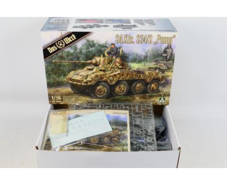 Das Werk - A boxed 1:16 scale Das Werk DW16006 Sd.Kfz.224/2 Puma German WW2 Recon Vehicle. The large kit appears to be in Min