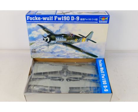 Trumpeter - A boxed Trumpeter 1:48 scale #02411 Focke-Wulf Fw190 D-9 plastic model military aircraft kit. Kit appears to be i