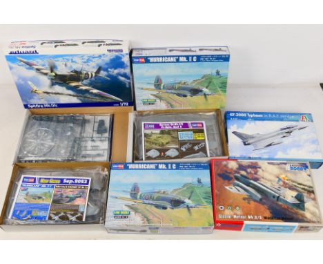 Eduard - Hobby Boss - Special Hobby - Italeri - Five boxed 1:72 scale plastic military aircraft model kits. Lot consists Edua