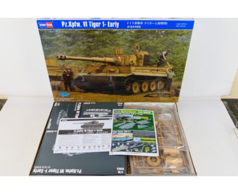 Hobby Boss - A boxed 1:16 scale Hobby Boss #82606 Pz.Kpfw.VI Tiger 1 - Early plastic model tank kit. The large kit appears to