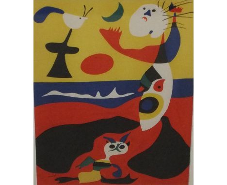 AFTER JOAN MIRO (1893-1983) "L' Eté (Summer)", lithograph with Pochoir, printed by Mourlot in 1938, 34.5 cm x 25.5 cm (ARR)