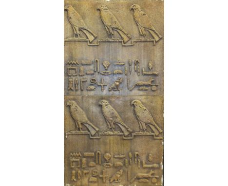 JOHN DECUIR (1918-1991) (DESIGNER) "Simulated granite hieroglyphs", made for the 1963 20th Century Fox production of "Cleopat