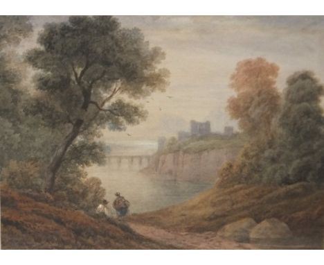 ANTHONY VANDYKE COPLEY FIELDING (1787-1855) "Chepstow Castle", watercolour, signed lower right and dated 1836, 19 cm x 25.5 c
