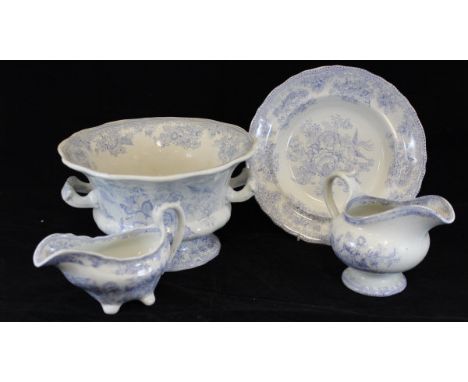 A large collection of 19th Century and later "Asiatic Pheasant" pattern dinner wares to include tureens, gravy boats, plates,