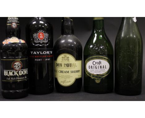 A mixed lot of wines including one bottle Taylor's Late Bottled Vintage Port 1997, owc, one bottle Warre's Nimrod Port, one b
