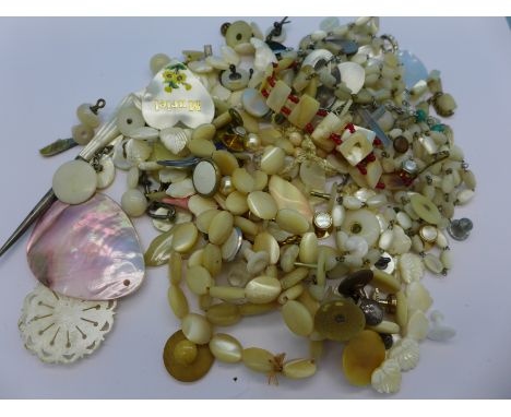 Mother of pearl, beads, pendants, etc.