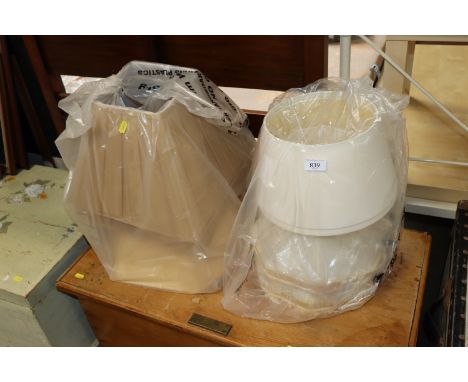 A collection of lamp shades 