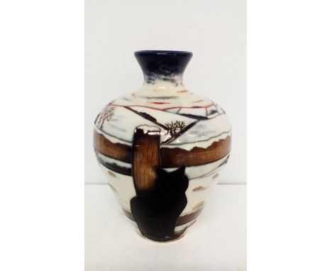 Moorcroft vase in the 'Who Goes There' pattern, height 19cm
