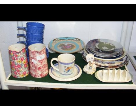 A Beatrix Potter Beswick 'lady mouse', together with other collectable ceramic ware