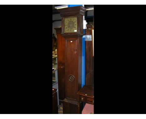 An early thirty hour longcase clock by Edward Caudwell Harwell, with 24cm square brass dial CONDITION REPORTCondition is fair