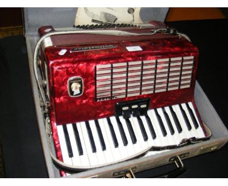 A Stella piano accordion in carrying case  