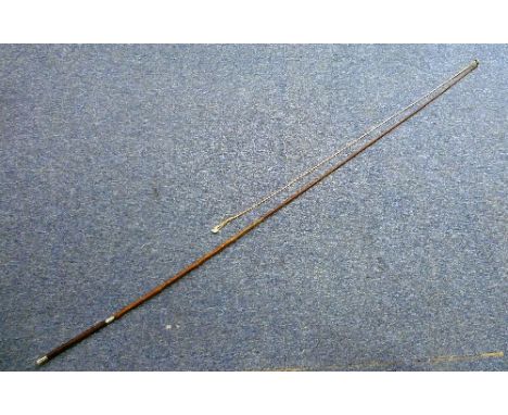 An Edwardian Swaine Adney holly Carriage Whip, with silver pommel and collar hallmarked, ESA, London, 1906, with a partial re