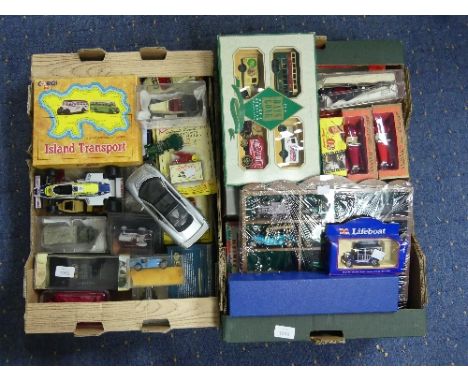 A quantity of die-cast model cars and other vehicles, including 1:16 Tonka Polistil Porsche 911 Cabriolet, Solido Ford V8 Del