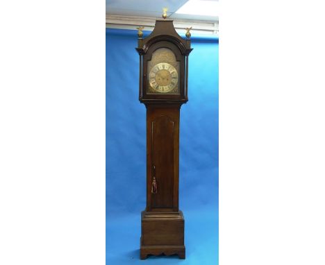 A mahogany 8-day Longcase Clock, by Jo'n Thompson, Doncaster, with two-weight movement striking on a bell, the twelve-inch ar